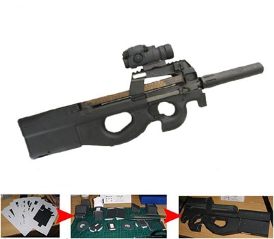   FN P90  1:1, 3D , DIY  峭..
